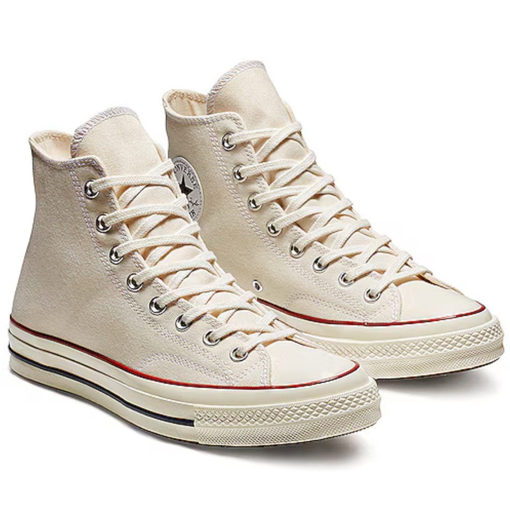 NWOB Converse Chuck 70 Hi in Parchment, Garnet & Egret